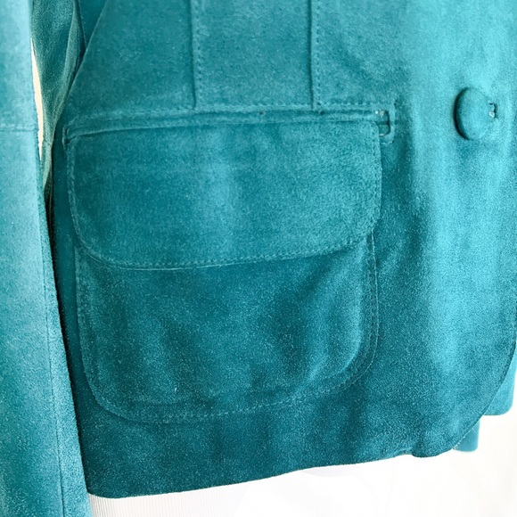 Ann Taylor Turquoise Suede Jacket M - Picture 7 of 13